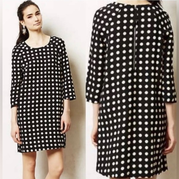 Anthropologie Lili Wang for Lili's Closet Polka Dot Casual Dress - Picture 1 of 12